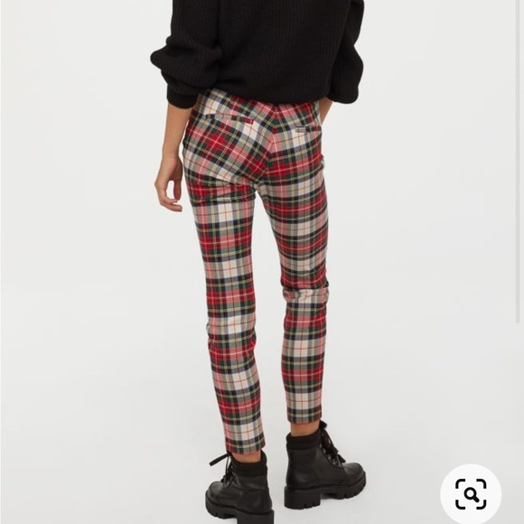 H&M plaid skinny pants. - Picture 6 of 6